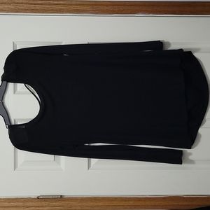 Elegant Black Long Sleeve Deep Back